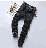 Men’s Classic Black Biker Jeans