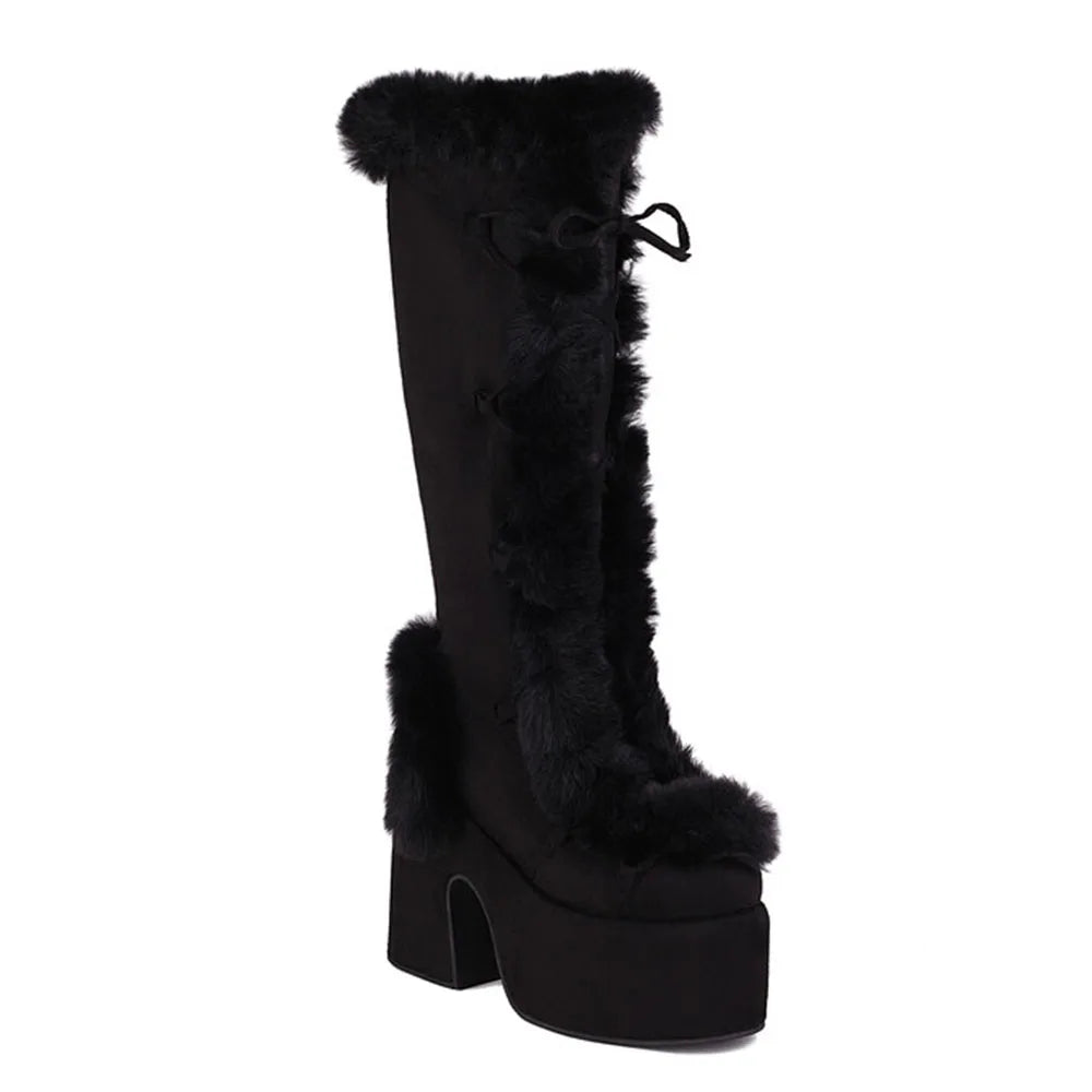 Platform Fur Boots