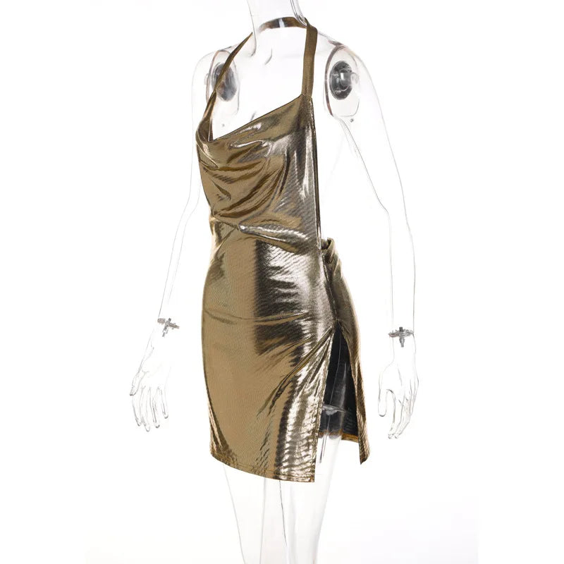 Midnight Luxe Backless Mini Dress