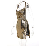 Midnight Luxe Backless Mini Dress