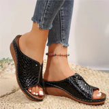 Women Huarache Wedge Sandals Summer Slides