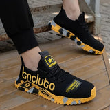 Men Anti-Puncture Reinforced Sole Safety Shoes
