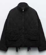 Vintage Quilted High Collar Women's Jacket