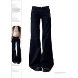 BlackMuse™ – Y2K High Waist Vintage Denim Jeans (Dark Washed, Wide Leg & Stylish)