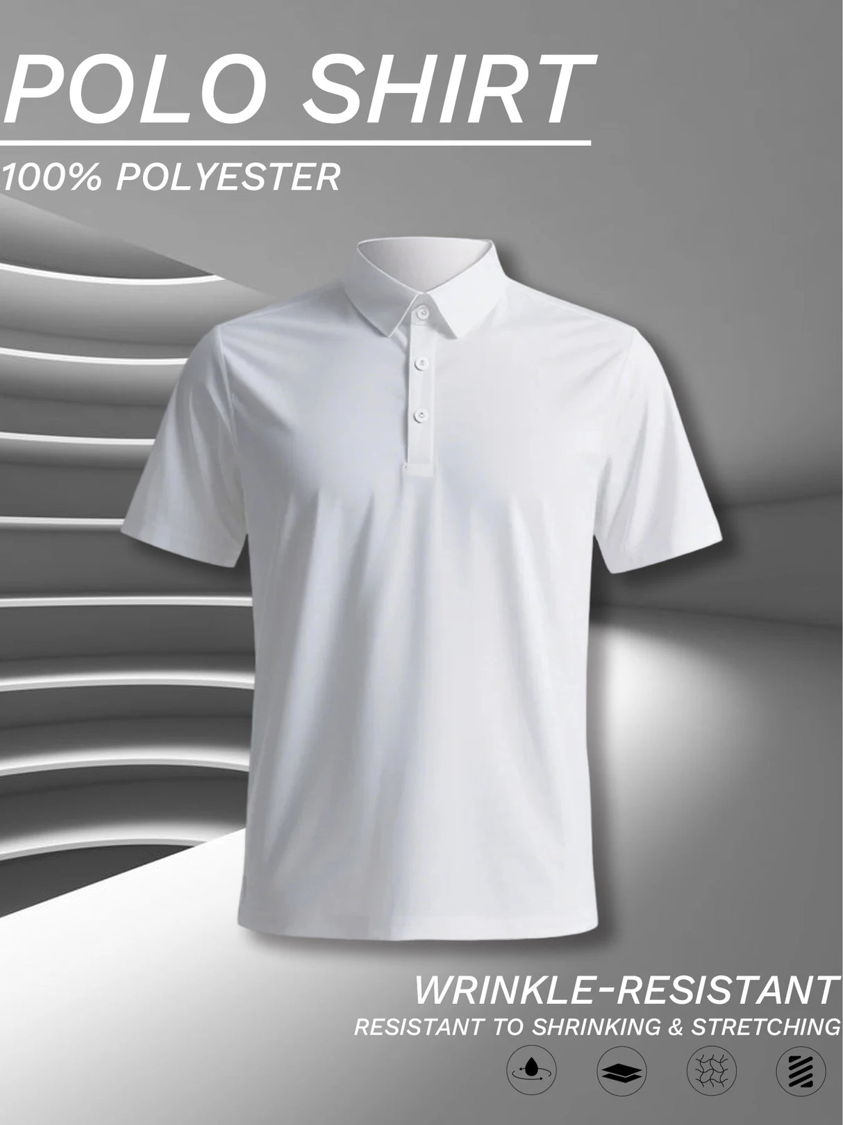 Men Casual Polyester Polo Shirts