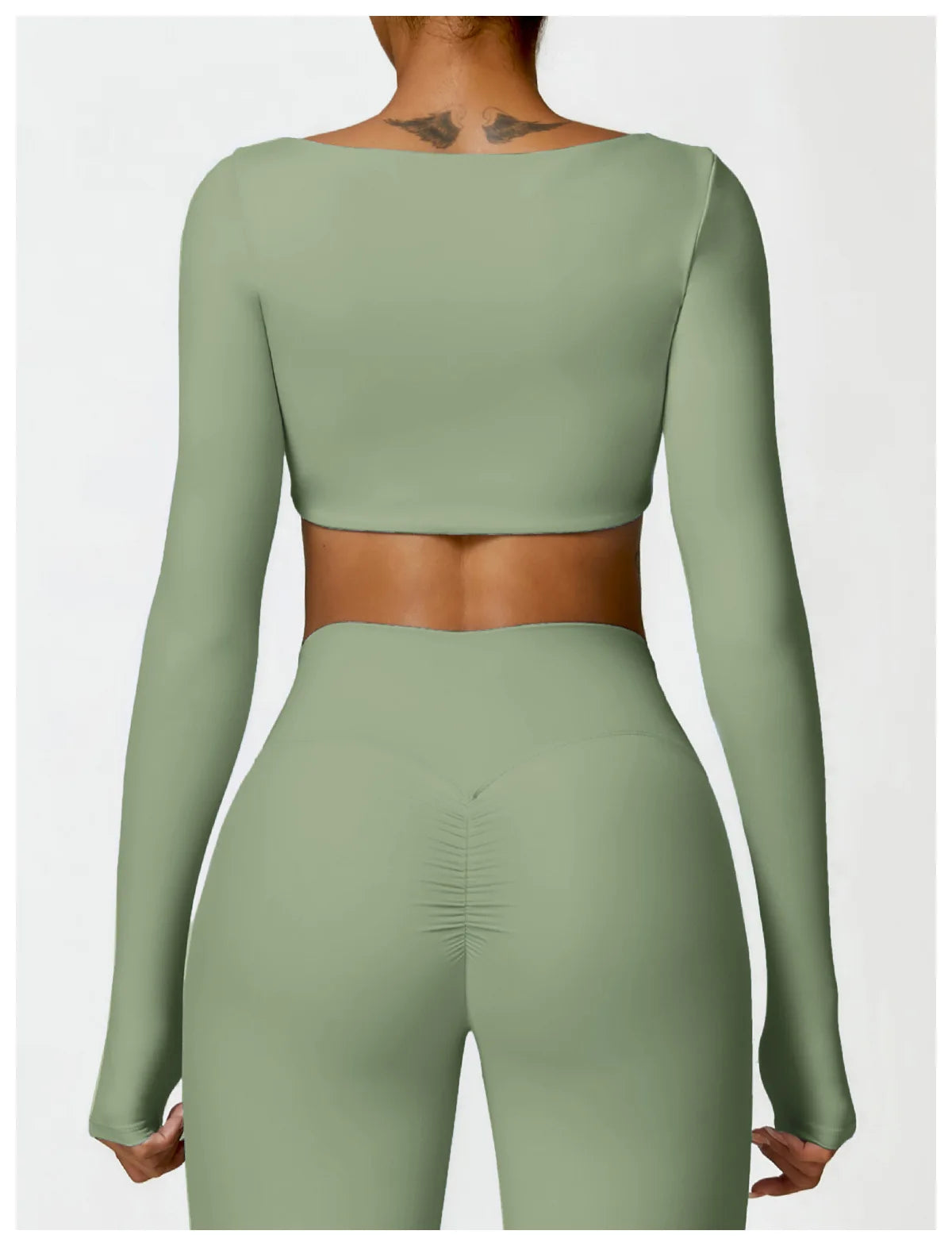 Women's Long Sleeve Yoga Shirt – Gym Push-Up Fitness Top