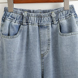 Women Plus Size High Waist Wide Leg Jeans