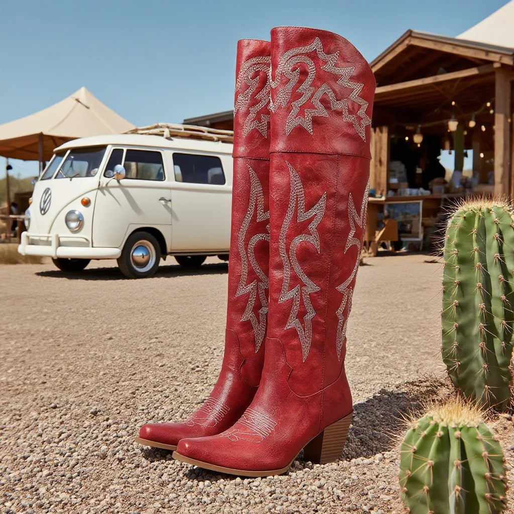 Over Knee Cowboy Boots