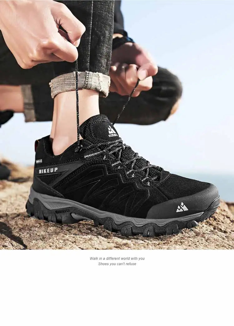 Men Leather Outdoor Trekking Shoes
