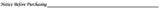 Notice before purchasing information banner with decorative line underneath.