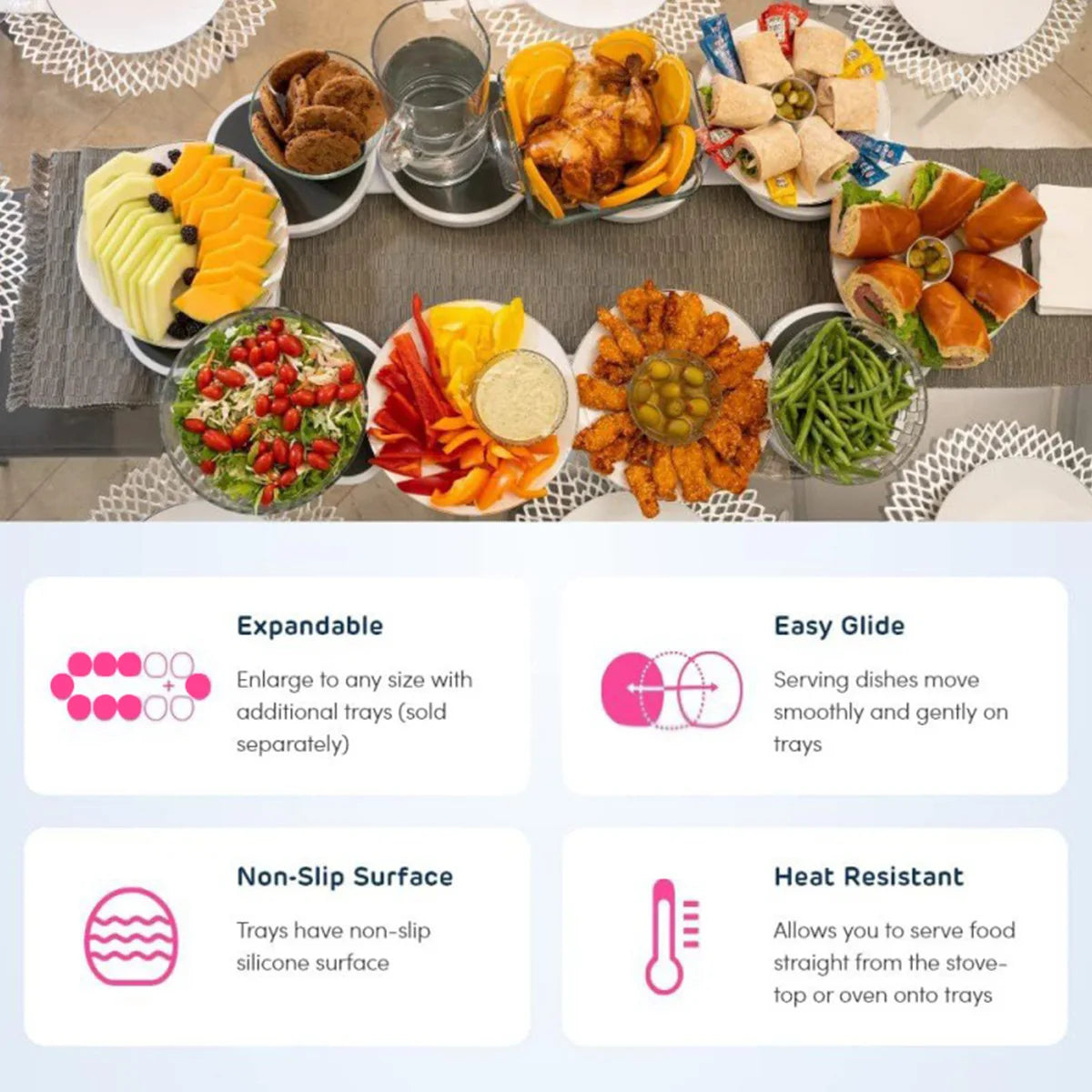 Rotating Dining Food Tray