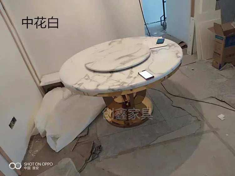 Rotating Metal Dining Table
