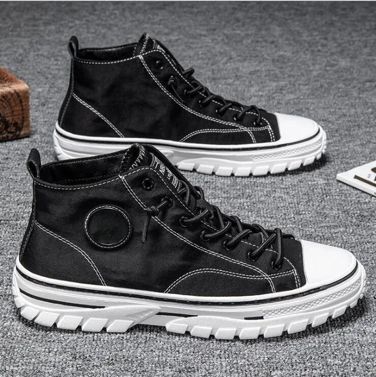 Men’s High-Top Skateboarding Canvas Shoes