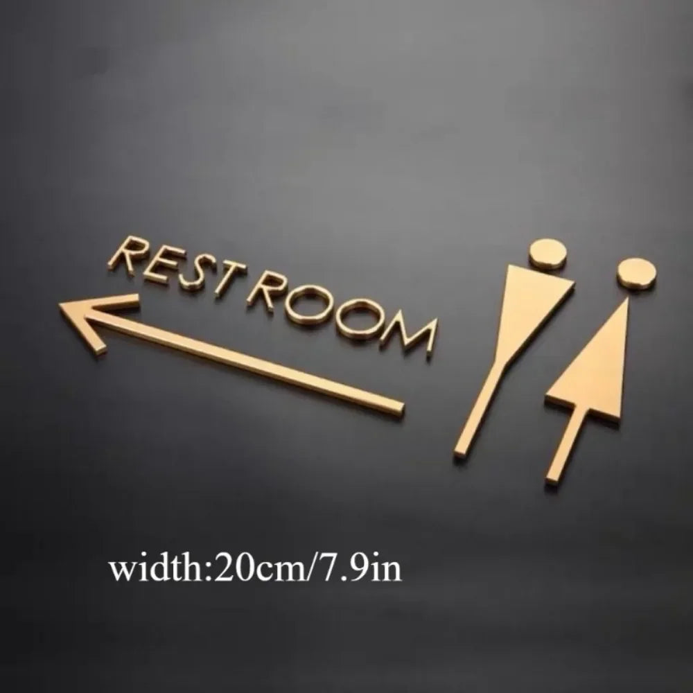 Luxury Acrylic Washroom Sign