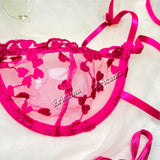 Floral Embroidery Lingerie Set