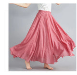Women Linen Maxi Skirt