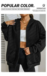Women's Oversized Zip-Up Hoodie