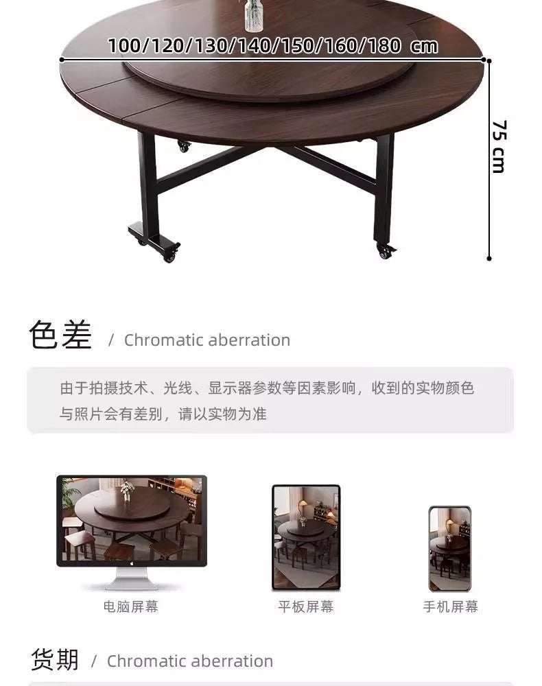 Foldable Round Dining Table