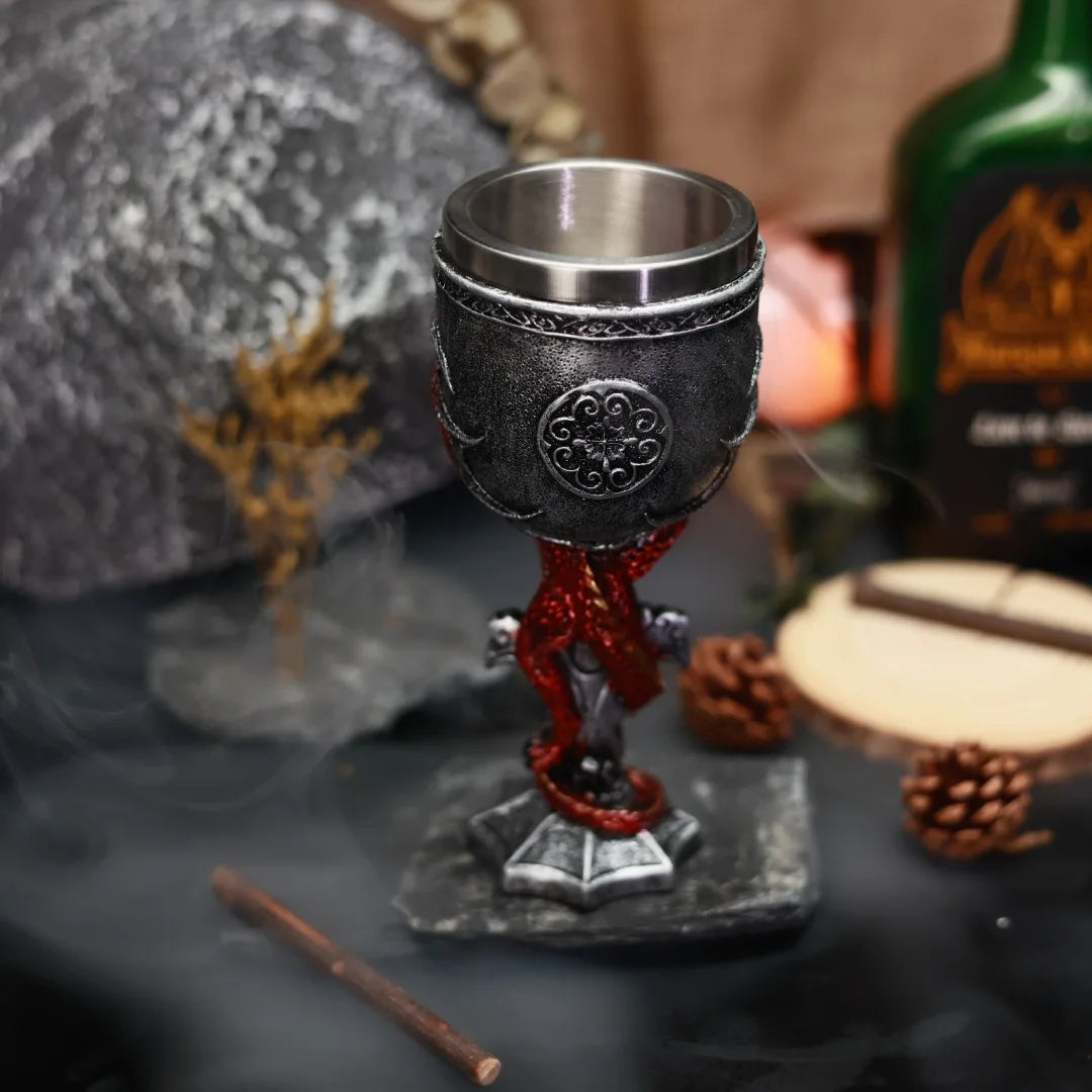 Medieval Dragon Goblet Wine Glass
