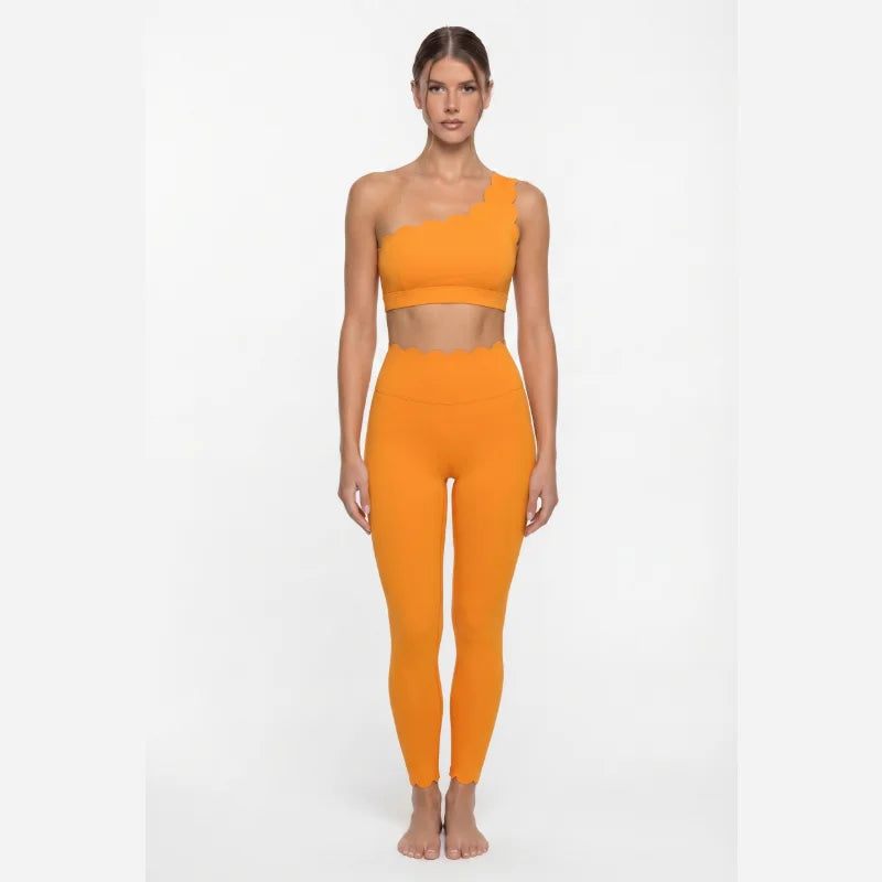 Blush One-Shoulder Yoga Set