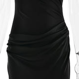 Luxe One-Shoulder Satin Gown