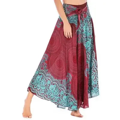 Women Vintage Plaid Button Midi Skirt