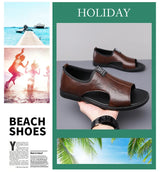 Men’s Leather Summer Beach Sandals 2025
