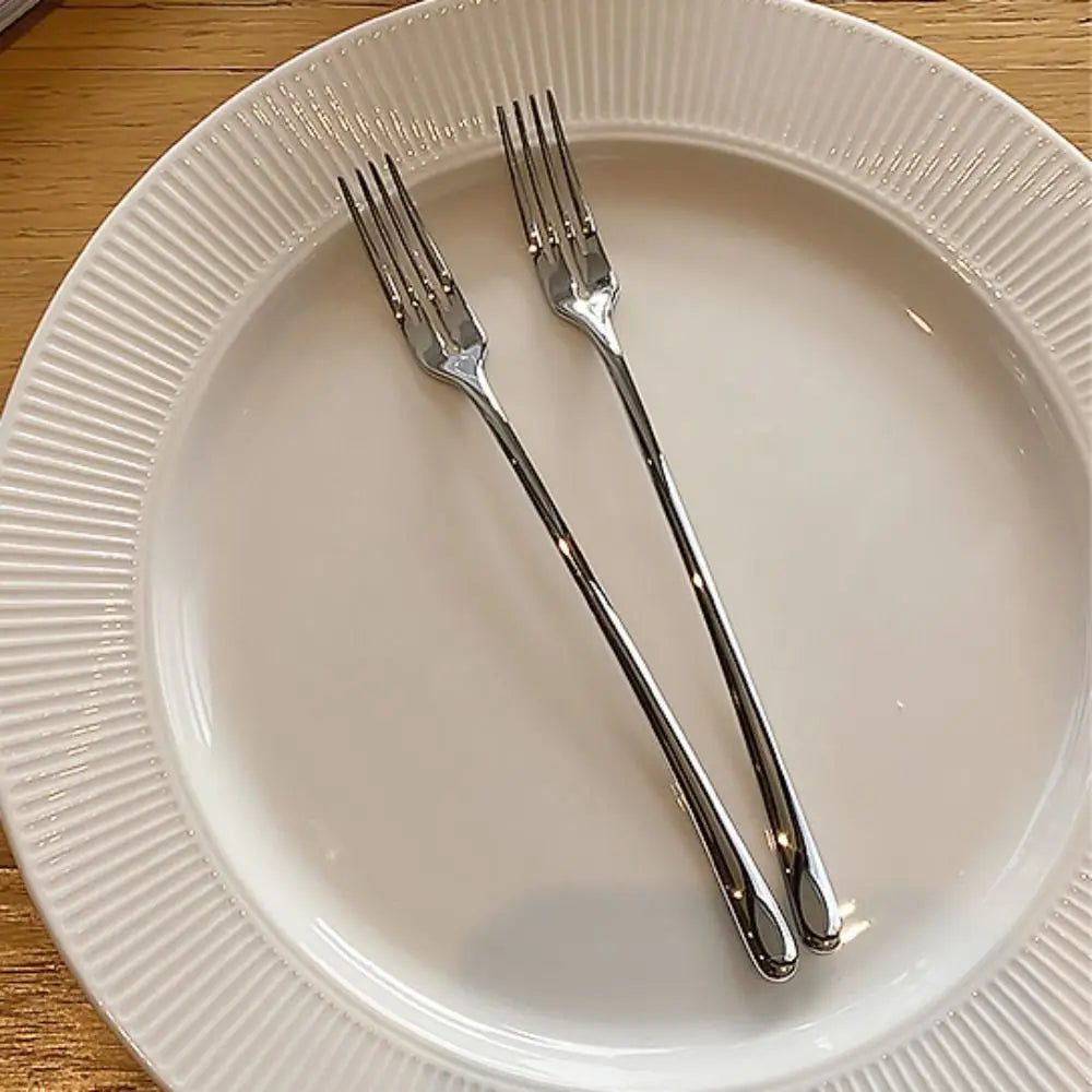 Stainless Steel Long Handle Dessert Forks