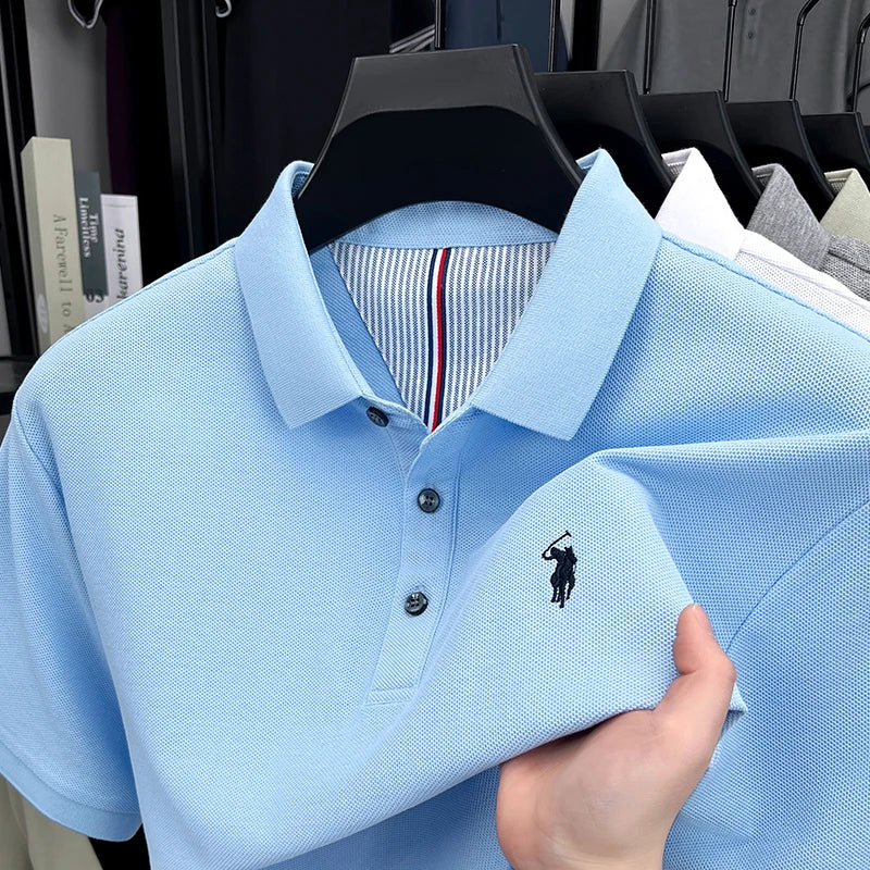 Men Cotton Embroidered Polo Shirt