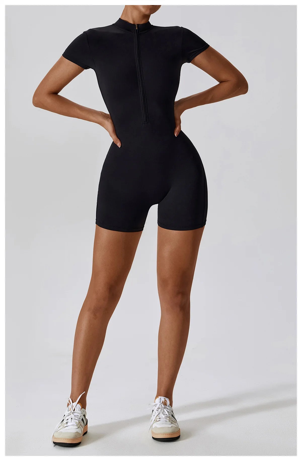 Women Summer Zipper Yoga Jumpsuit