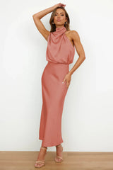 Women's Silk Satin Evening Dress