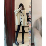 Women V-Neck Knit Cardigan Sweater