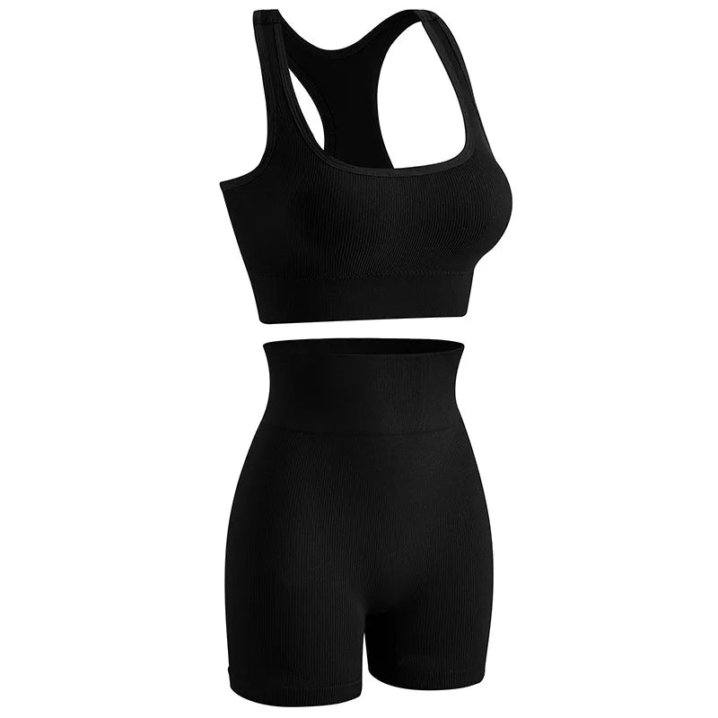 Women Seamless Yoga Bra Set