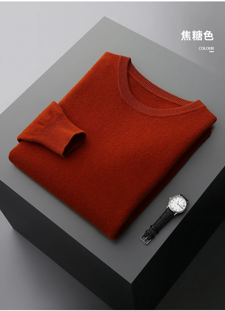 Men Merino Wool Pullover Sweater