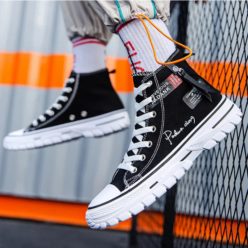 Men’s Breathable Platform Canvas Sneakers