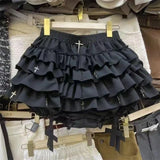 StreetBelt™ – Riveted Mini Skirt (Blue Black High Street Y2K)
