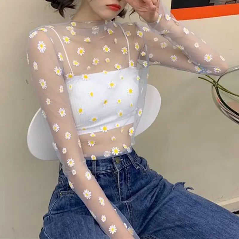 Women's Mesh Crop Top