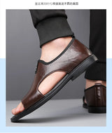 Men’s Leather Summer Beach Sandals 2025