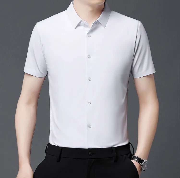Men Stretch Short Sleeve Shirt