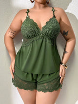 Curvy Grace Satin Set