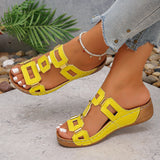 Thick-Soled Wedge Slippers – Large Size 2025