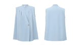Amii Sleeveless Chiffon Office Blouse