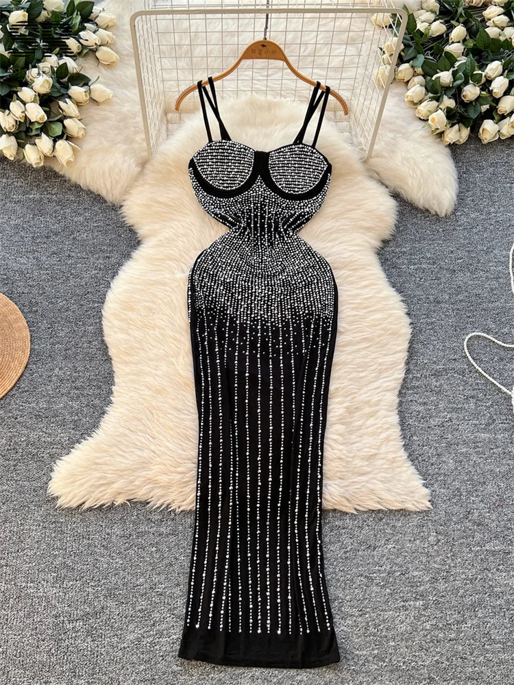 Women's Strapless Beaded Evening Dress