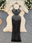 Women's Strapless Beaded Evening Dress