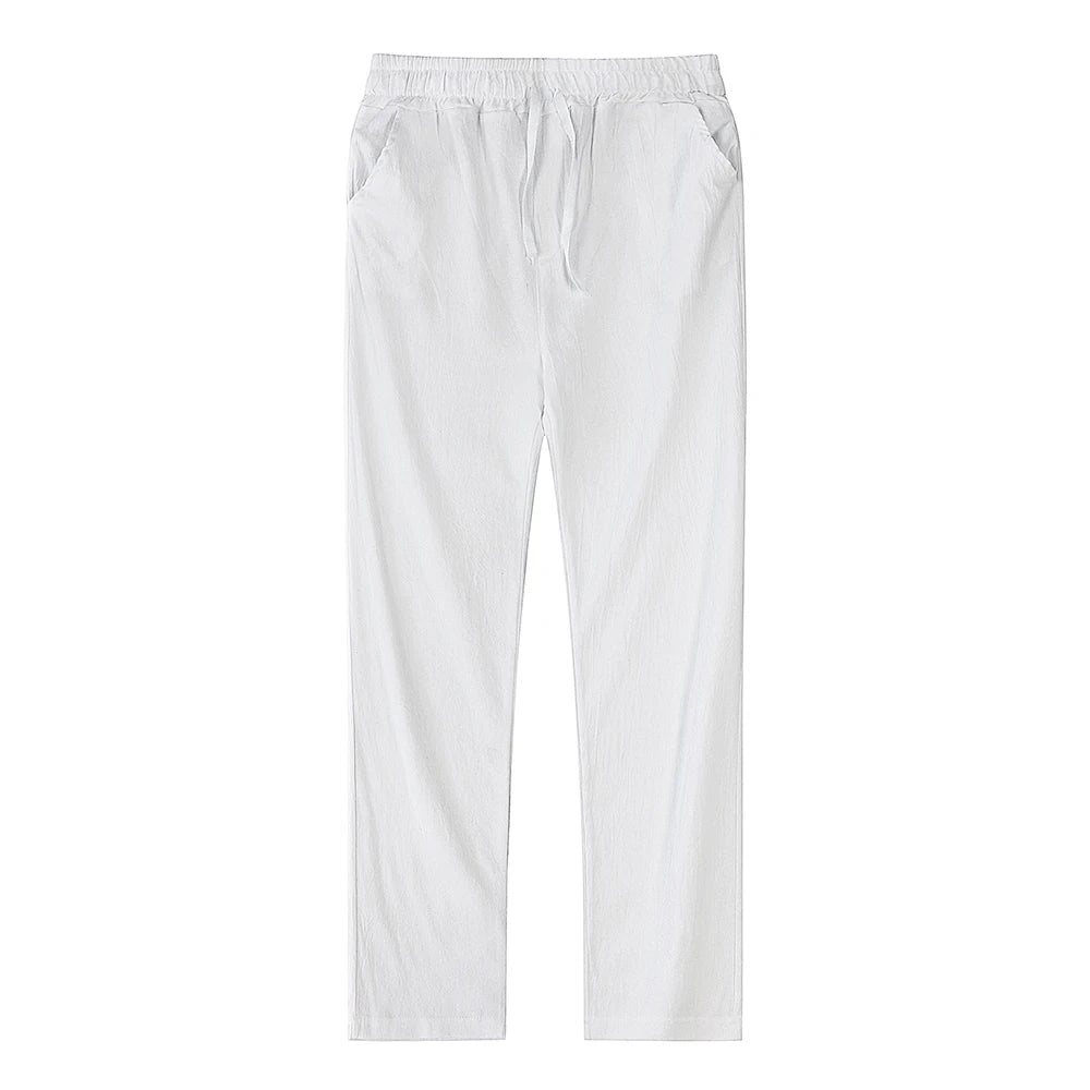 Men’s Solid Linen Trousers
