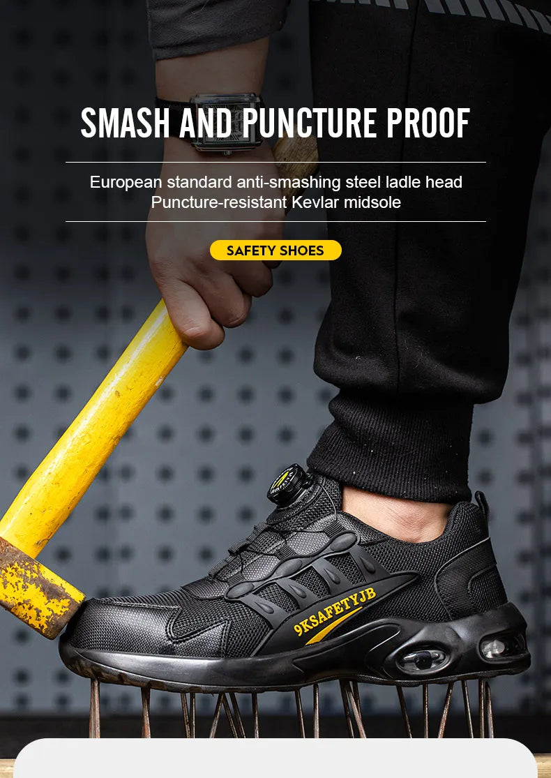 Men Air Cushion Safety Sneakers