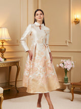 Women's Jacquard Evening Dress