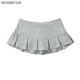 Women Wide Pleat Y2K Skirt