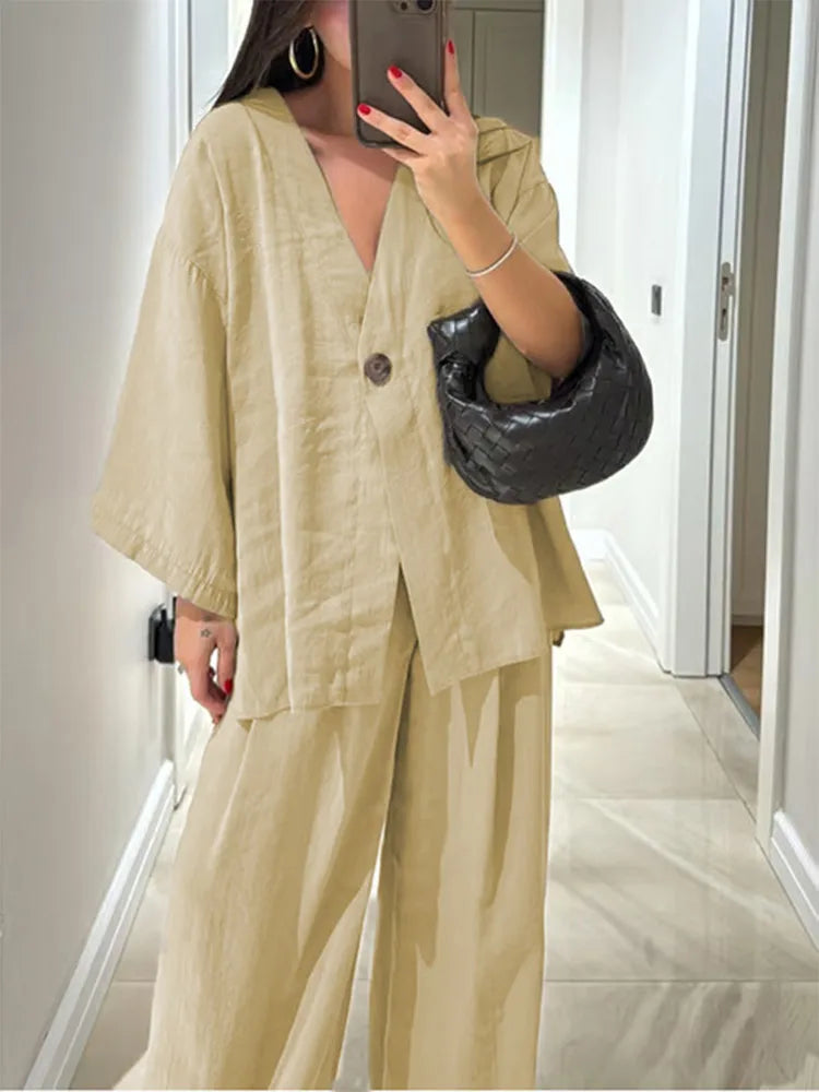 Women's Linen 2 Piece Set