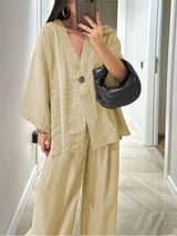 Women's Linen 2 Piece Set